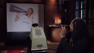 Marshawn Lynch Opaque Projector 6 with Flo of Progressive Insurance